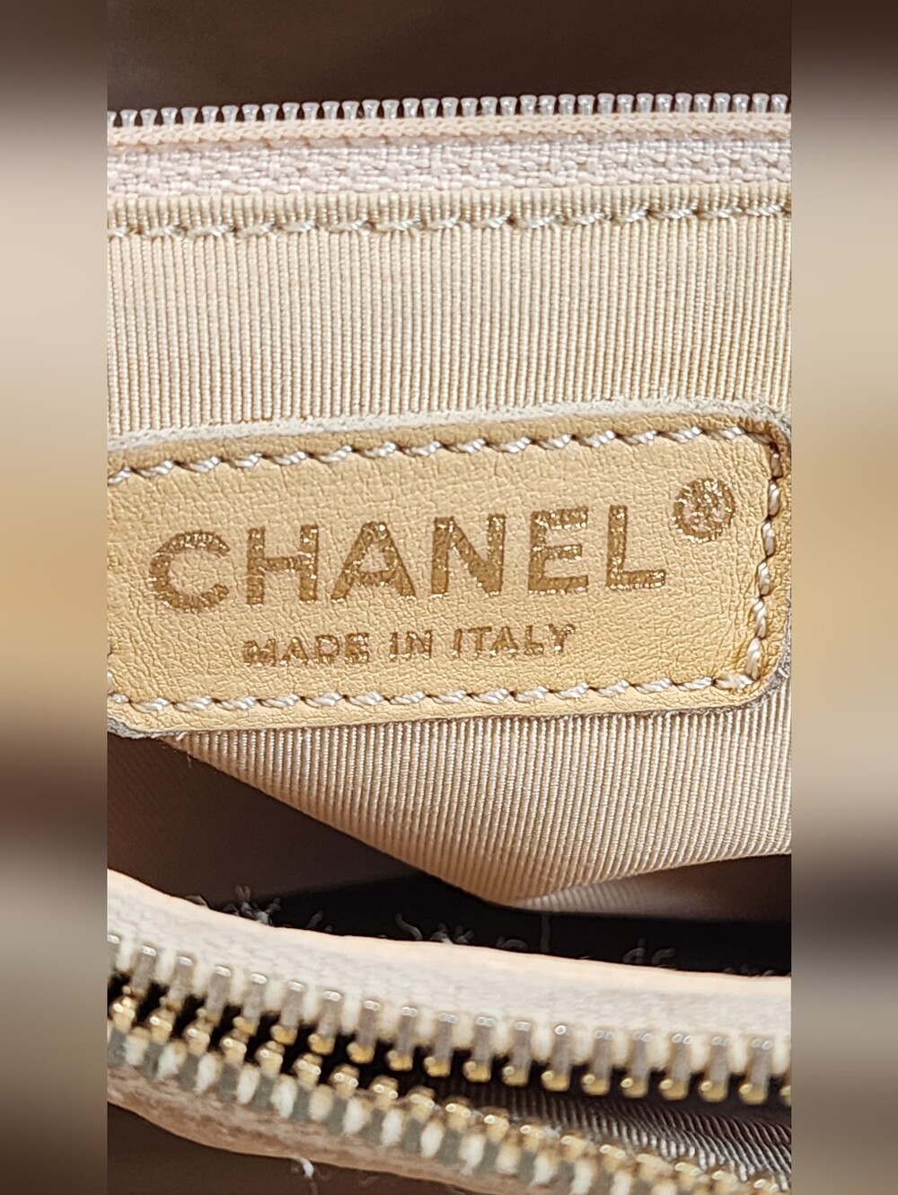 Chanel 2008-2009 Grand Shopping Tote. Minor Fade On Hardware. - Picture 14 of 16